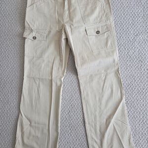 Banana Republic Cream Wide Leg Pants